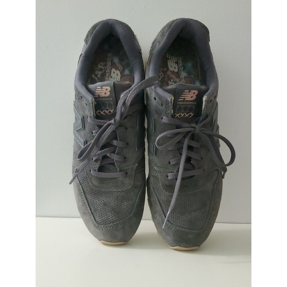 New Balance 696 Gray Suede Lace-Up Sneakers Size US 9 WL696BY - Picture 6 of 13